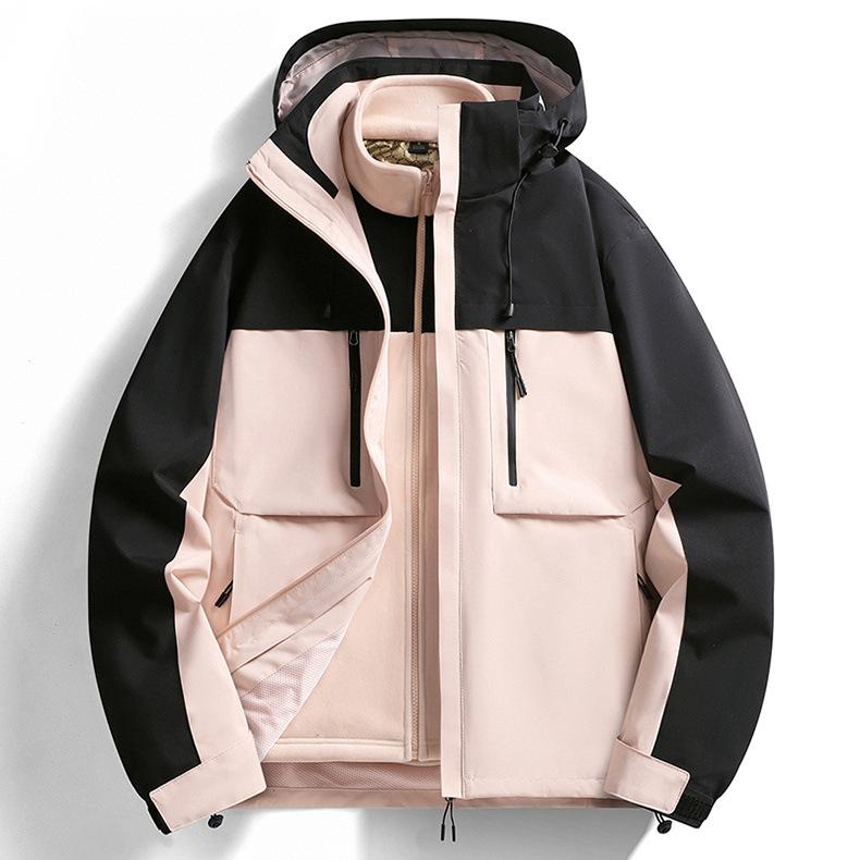 New Hooded Two-piece Detachable Soft Outdoor Jacket for Men and Women for Couples Mountaineering