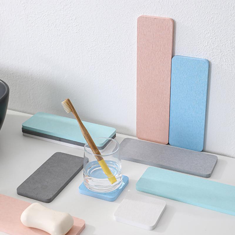 Home Diatomite Mat Water Absorbing Pad Heat Resistant Coaster Diatomaceous Slip