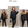 Winter Women's Parka Faux Mink Inner Detachable Short Faux Fur Coat Thick Warm Hooded Parka
