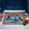 Winter Floor Mat Anti-Slip Welcome Mat Outdoor and Indoor Snowman Dwarf Front Porch Carpet Winter Home Decoration