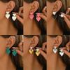 18k Electroplated Sweetheart Drop Earrings - Versatile European & American Style Women's Studs