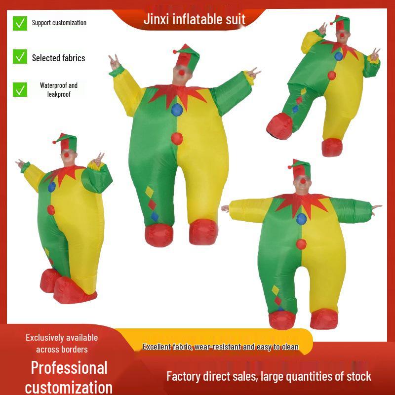 

Adult Halloween Fat Clown Inflatable Costume - Funny Cartoon Outfit