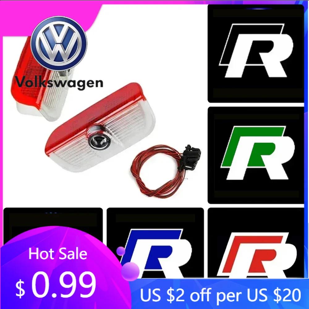 2026 Hot For Volkswagen VW For VOLKSWAGEN VW Passat B6 B7 Sharan CC Golf 5 6 7 Jetta 3 Tiguan GTI Scirocco 2Pcs Car LED Door Wel