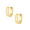 Light Luxury U Shaped Smooth Hoop Earrings Exquisite Minimalist Circle Ear Studs Elegant Versatile High End Jewelry