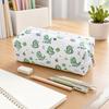 Dinosaur Pattern Dinosaur Pencil Case Metal Zipper Rectangular Shape Stationery Organizer Cute Style Large Capacity