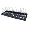 Pots and Pans Organizer Expandable Cookware Rack Adjustable Pan Organizer for Kitchen Black