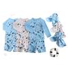 Children's Long Sleeve One-piece Swimsuit Boys Sunscreen Quick-Drying Cartoon Ocean Theme Swimsuit Set Baby Baby Swimming