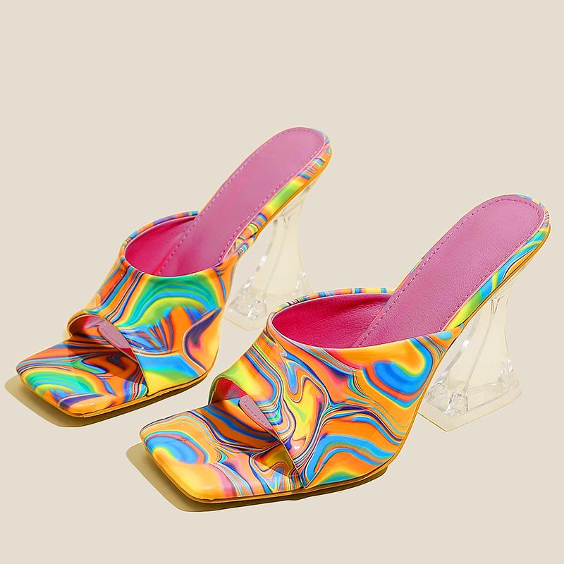 Mode Frauen Sandalen Peep Toe High Heels Sandalen Mix Farbe Sommer Schuhe Für Frauen Heels Hausschuhe Elegante Frau Stöckelschuhe Weibliche