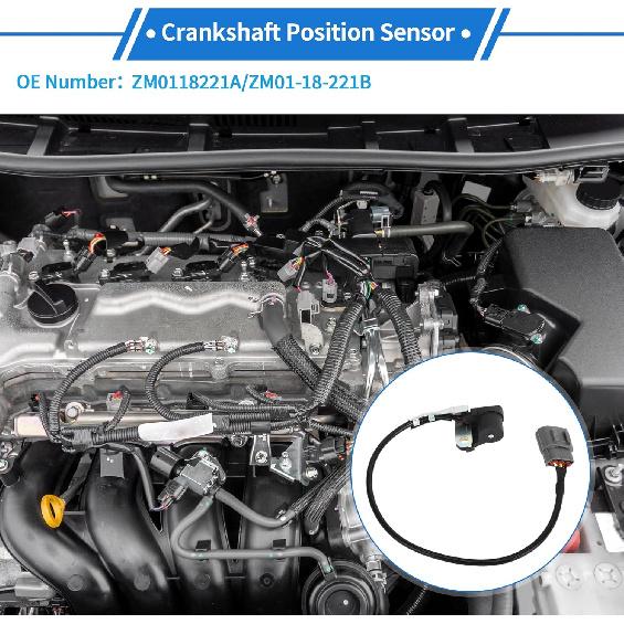 1 Pc Crankshaft Position Sensor for Mazda Protege DX, LX 1.6 2001 Sturdy Metal Plastic Black Engine Crank CKP Sensor