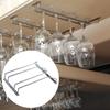 Glass Holder, Metal Rack for Storing Stemware, Mounting Under Kitchen Cabinets, Quick Assembly,