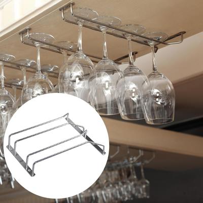 Glas-Halter, Metall-Rack zur Aufbewahrung von Weingläsern, Montage unter Küchenschränken, Schnelle Montage,