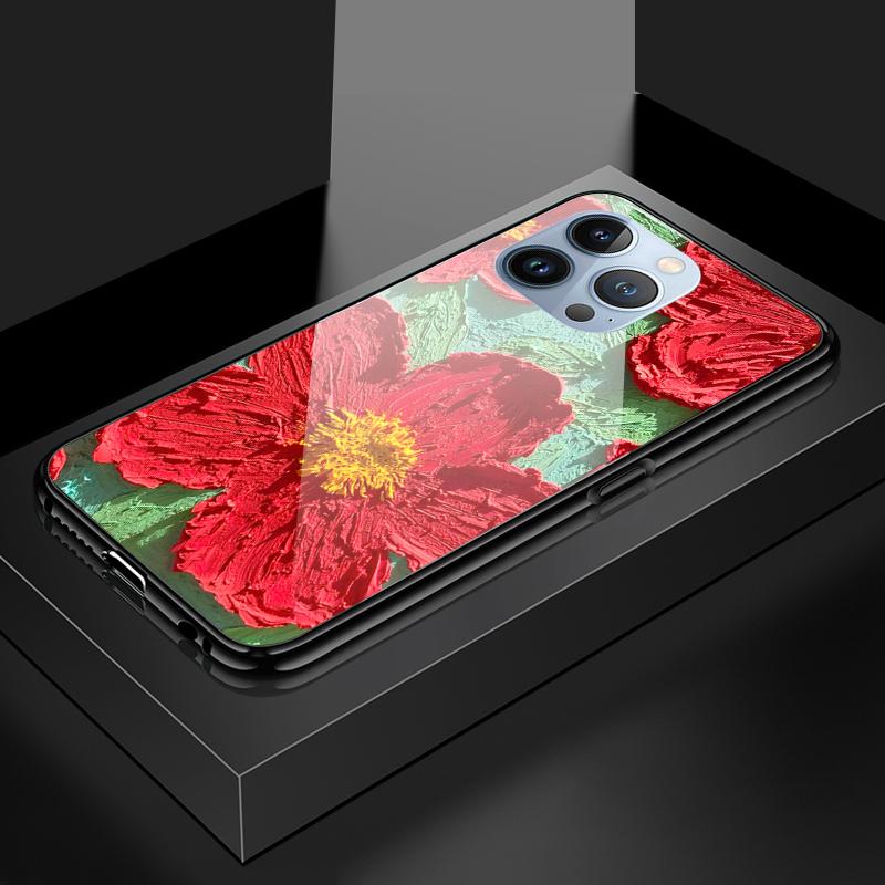 Tempered Glass Phone Case For OPPO Reno13 Reno14 Realme 11 12Pro 14 GTNeo6 C21Y C53 C75 OnePlus Nord2 NordCE3Lite Soft Edge Shockproof Smooth Shell