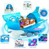 Kids Electric Simulation Airplane Toy With Rotating LED Lights And Sound Cartoon Aircraft Model Gift For Boys And Girls