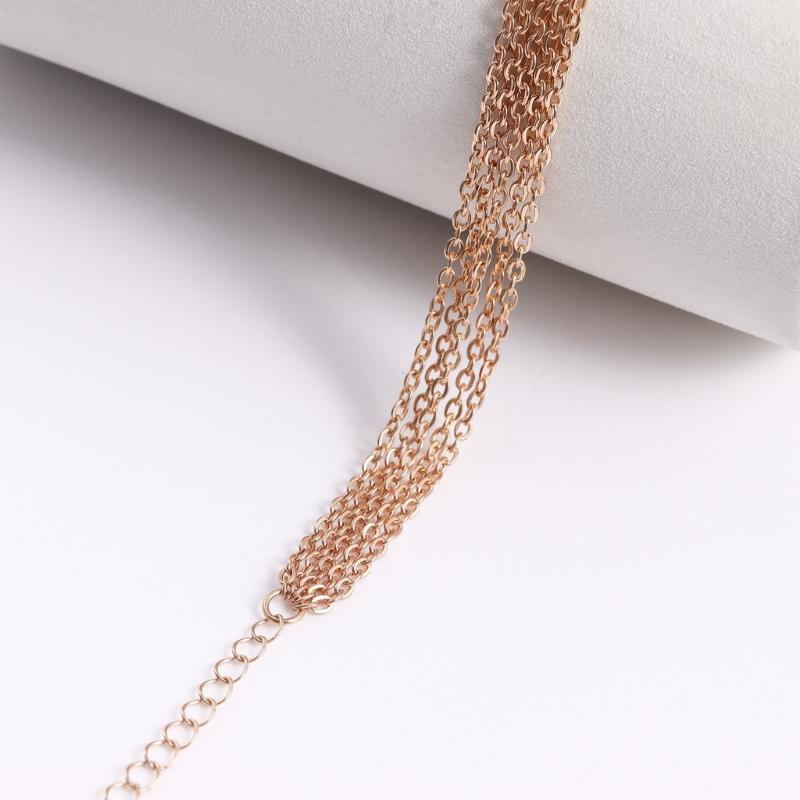 Elegante mehrschichtige Quasten Halskette Körperkette Halsband für Damen Mehrschichtige Halskette für Party/Club