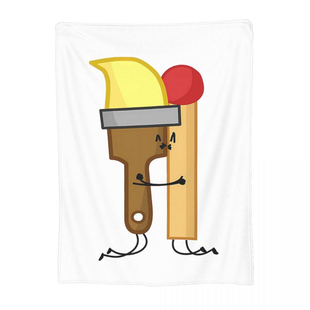 BFDI Inanimate Insanity All Characters Blanket Soft Warm Flannel Throw Blanket Plush for Bed Living room Picnic Travel Home Sofa