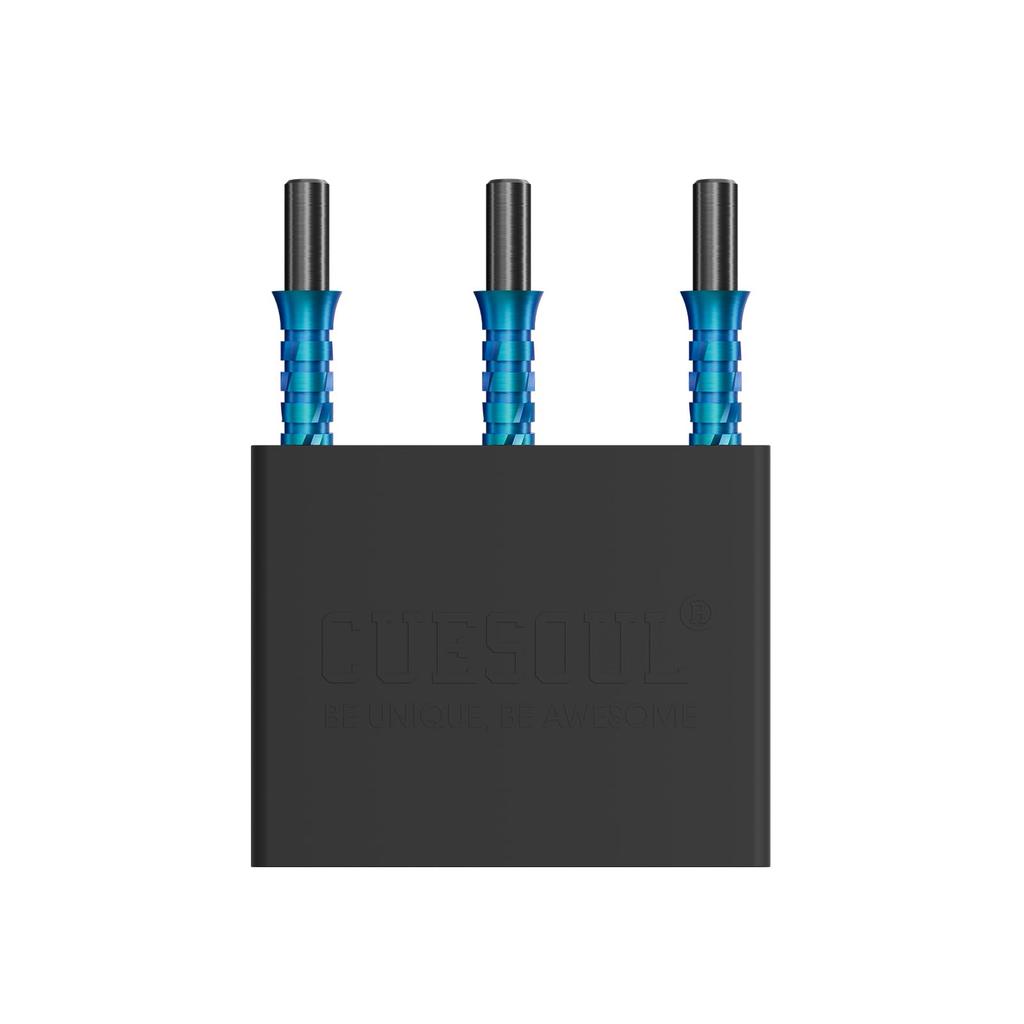 Cuesoul TOUCH POINT II Replacement Dart Steel Color Titanium Pack of 3 Tips, Point, Design, Coated, (CSDA-GZ9-Q33)