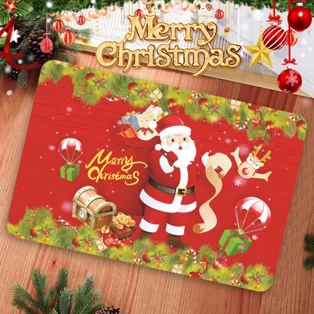 

1pcs Christmas Door Mat Santa Claus Outdoor Carpet Merry Christmas Decorations for Home 2025 Navidad Xmas Ornament New Year 2026 40x60cm