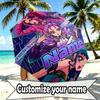 Custom Name Personalized Kpop Demon Hunter Print Umbrella, Auto Open Close, 8‑Rib Sturdy Frame, Commute Camping Hiking Use, Birthday Gift