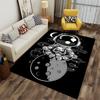 Creative carpet with astronaut eating donut on moon Suitable for use as an anti-slip game mat for living room and bedroom sofas