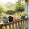 Wall Mount Planter With Rattan Style Wicker Design For Indoor Garden Decor