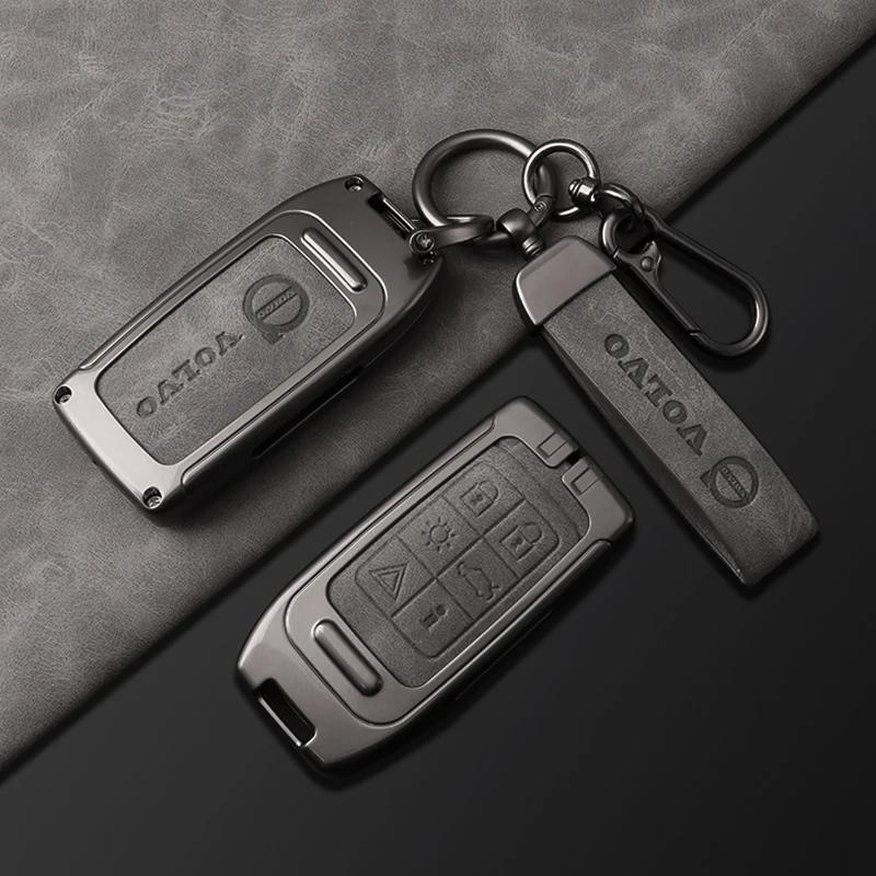 Emblems 2026 New For Volvo Zine Alloy Leather Car Key Case Cover Shell Holder For Volvo S60 S80 V60 XC60 XC70 S60L S80L V40 XC90