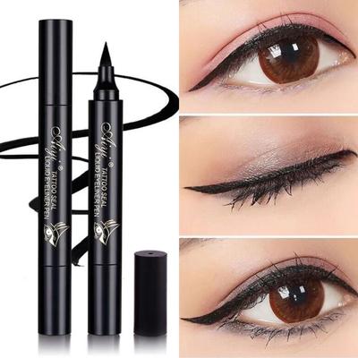 Double-Head-Dichtungs-Eyeliner wasserdicht, schweißbeständig und nicht leicht zu verschmieren. Dreieckiger flüssiger Eyeliner. Make-up für Anfänger mit Seidenraupenstift. Make-up für Studenten