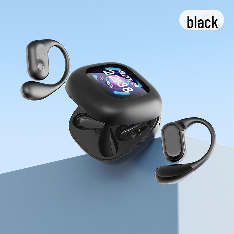 Fone de ouvido esportivo Bluetooth Q16Pro pendurado na orelha com codificação jato de tinta e design indolor