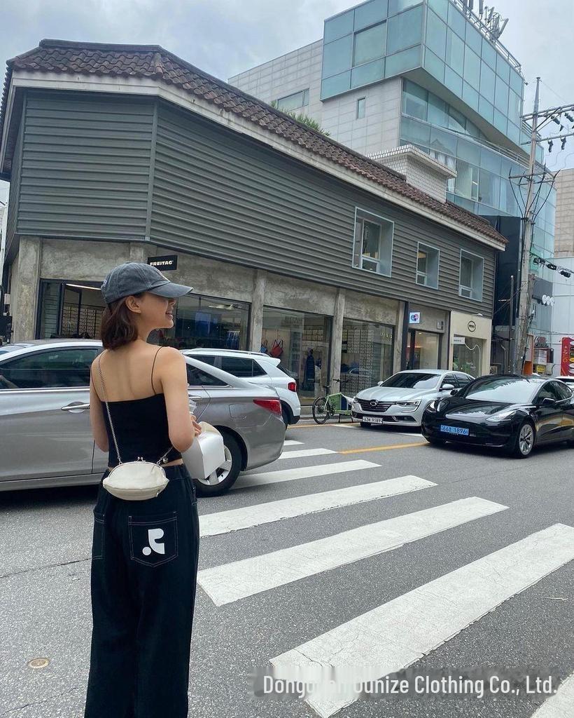 Korean High Waist Drawstring Sweatpants for Women - Casual Loose-Fit Streetwear Straight Trousers