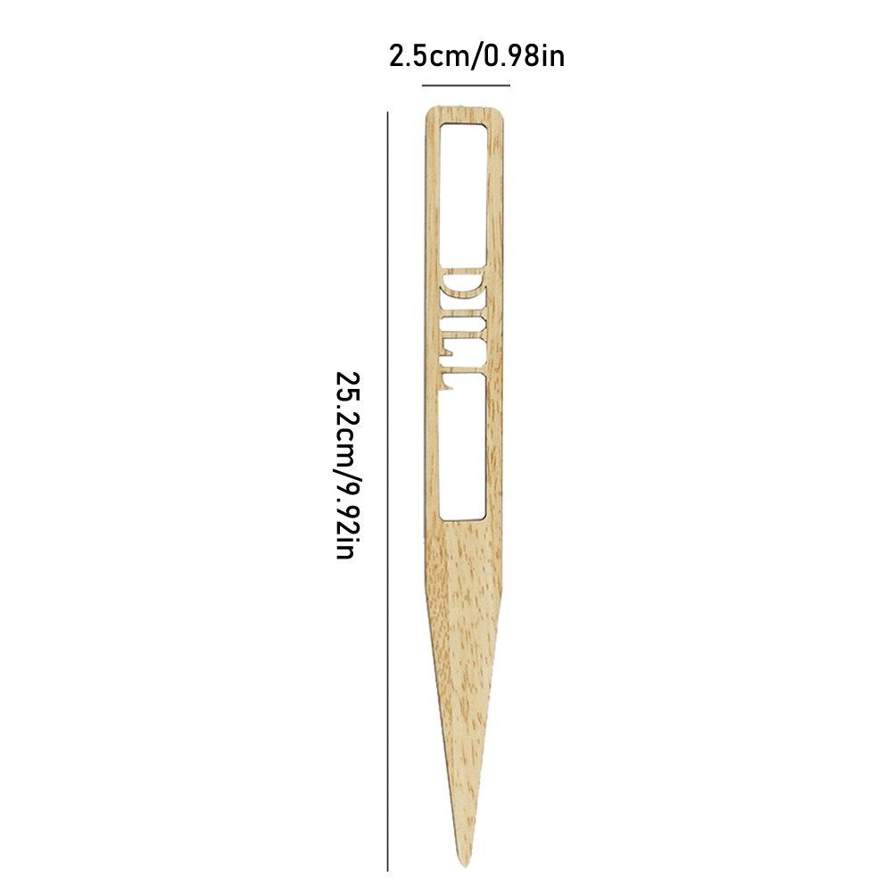 Tall Wooden HERB Tags For Garden Indoor And Outdoor Use - 12 Pcs /Set Plant Markers To Label Kitchen Garden Plant's Decor Tools