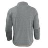Men Casual Heathered Long Sleeve Polo Shirt with Pocket and Contrast Trim