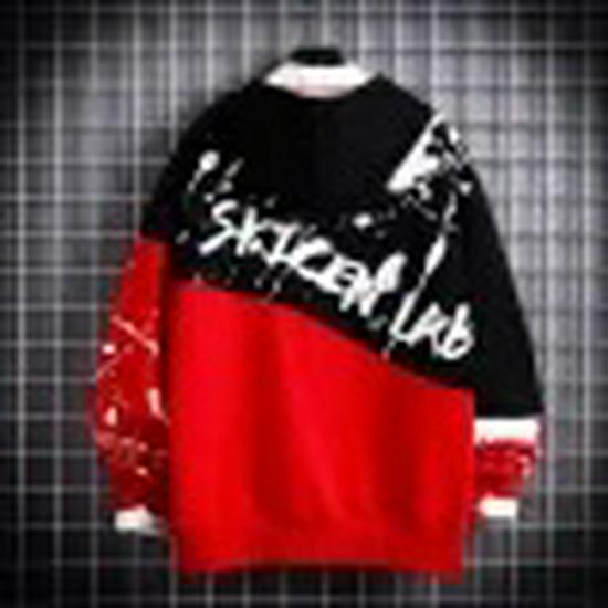 Pánská japonská hip-hopová módní volná mikina s dlouhým rukávem na jaro a léto