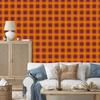 Halloween Plaid Wallpaper Orange and Gold for Living Room and Bedroom 50x1000