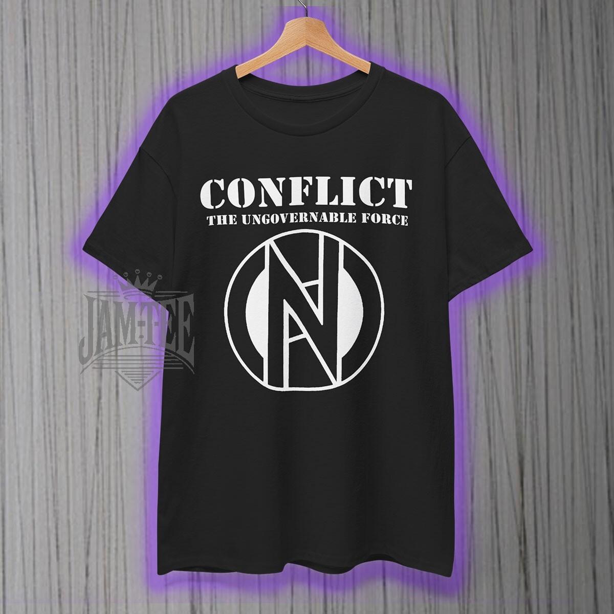 CONFLICT - Ungovernable Force Shirt, Punk, Peace, Anarcho Punk, Unisex Tee XL