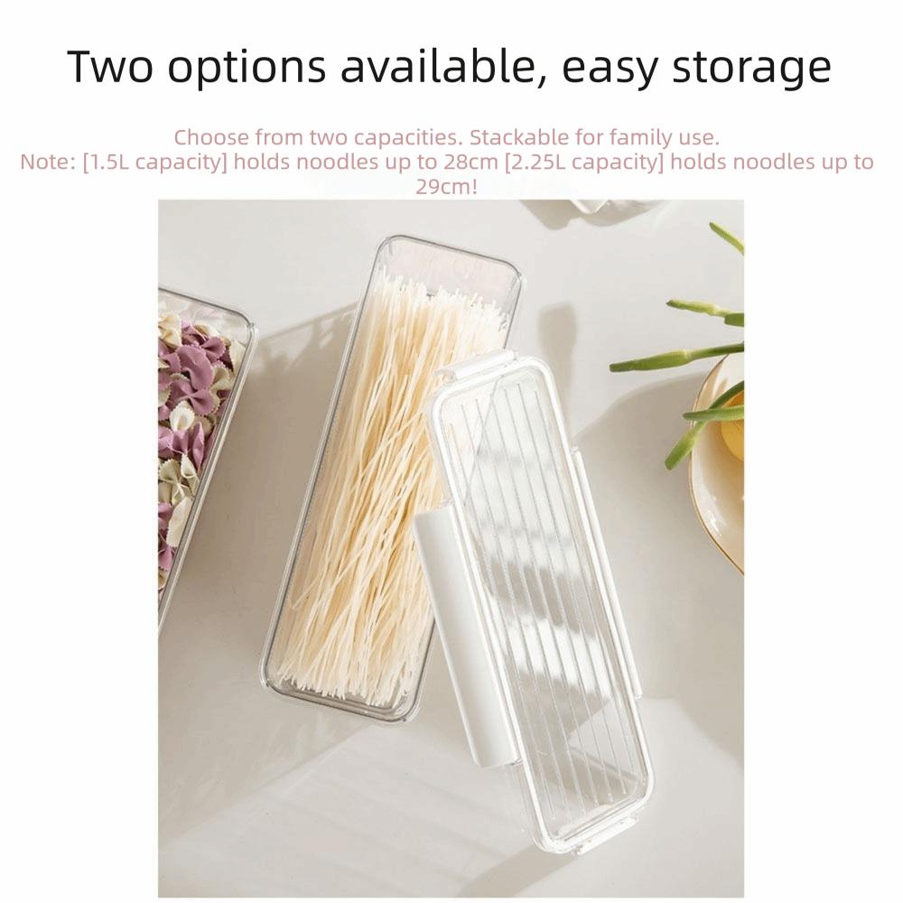 Sealed Pasta Storage Container Clear Plastic Fresh Keeper Box Spaghetti  Noodle Organizer  Fridge