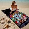 proof beach towel with a The Amazing World of Gumball1 pattern - soft,absorbent,quick-drying,machine washable - perfect for swimming,camping,bathing