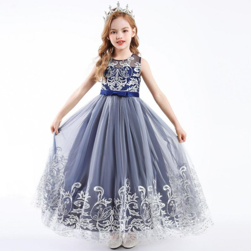 Girls Dress Dress Sleeveless Mesh Performance Host Princess Dress