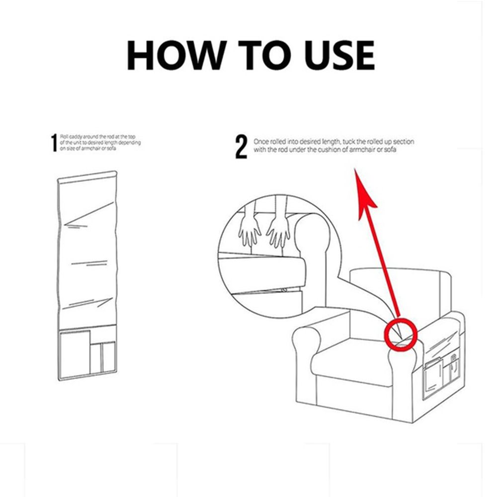 Holder Remote Control Couch Storage Pockets Sofa Storage Bag Bedside Storage Organizer Hanging Bags