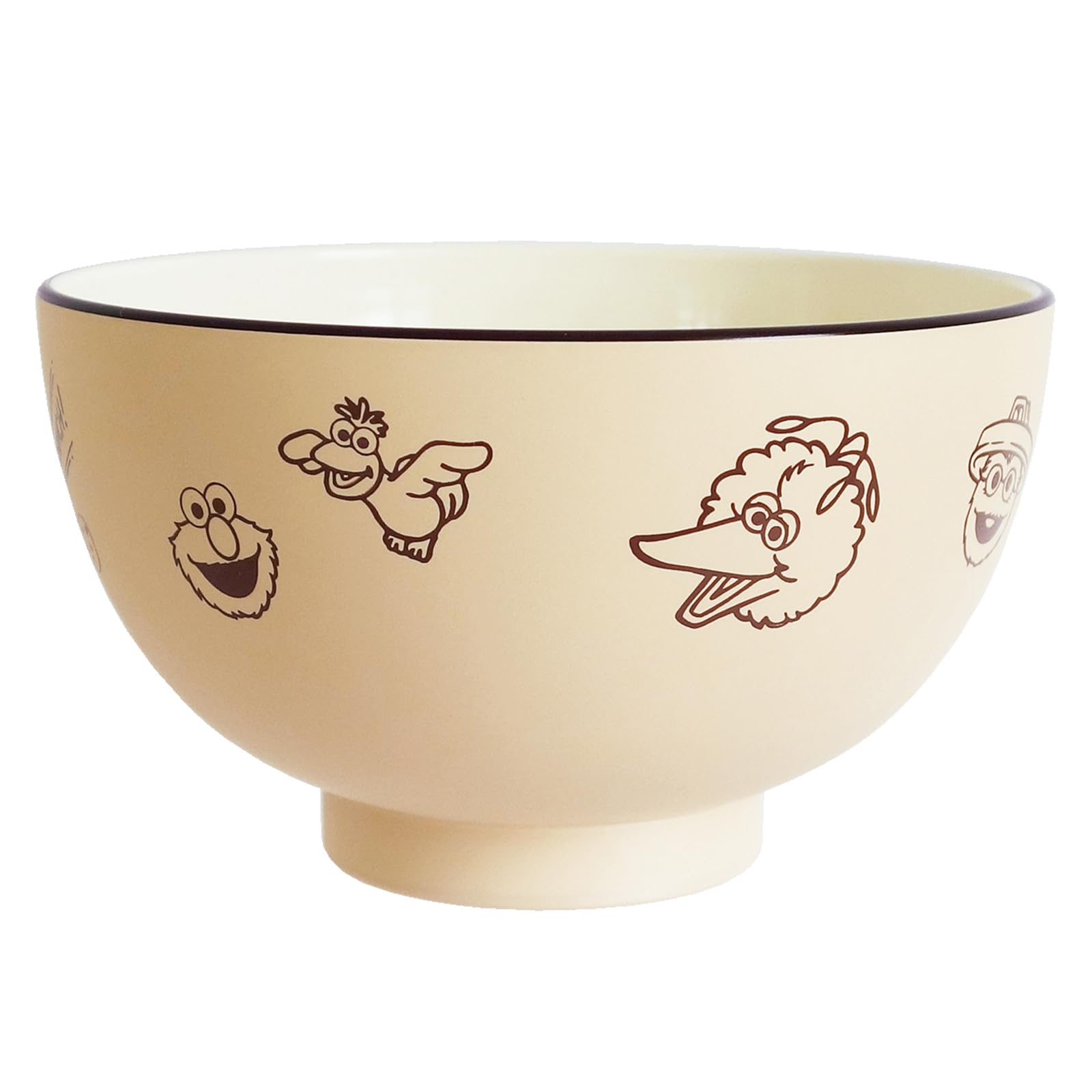 Sesame Street Lacquered Soup Bowl Soup Microwave and Dishwasher Retro Made in 535515 (Miso Bowl), Safe, Style, 10.5cm, Japan,