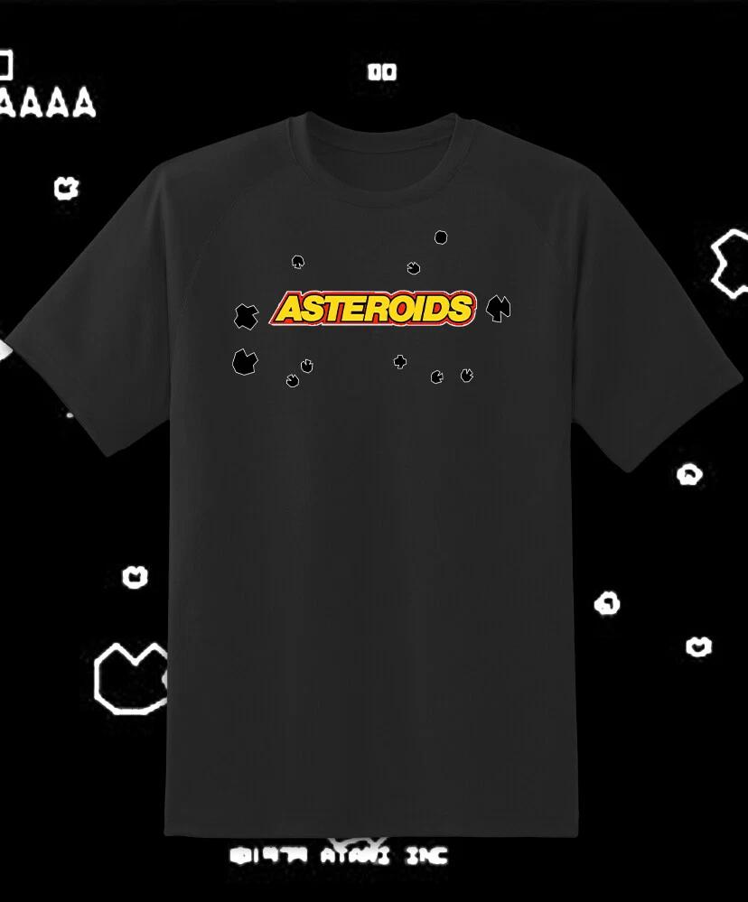 Asteroids Retro Arcade Game Main Logo Retro Video Game T-Shirt Fast Ship! S