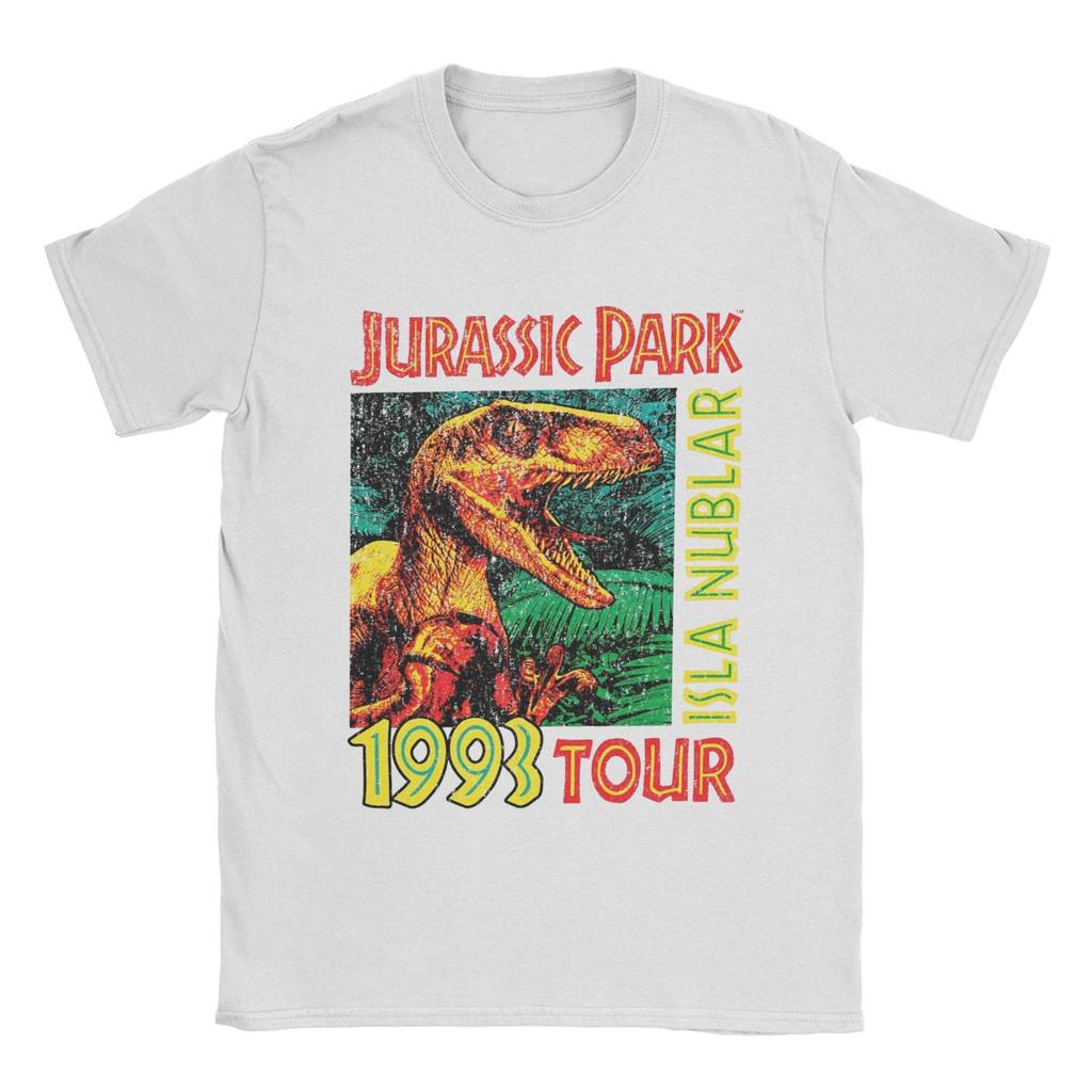 Herren T-Shirts Jurassic Park 1993 Tour Neuheit Reines Baumwoll T-Shirt Kurzarm T-Shirts O-Ausschnitt Oberteile Grafik