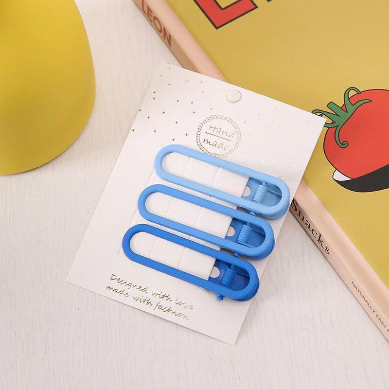 Dopamine Korean Minimalist Milk Coffee Hairpin for Women - Seamless Edge Side Bangs Clip for Frizzy Hair