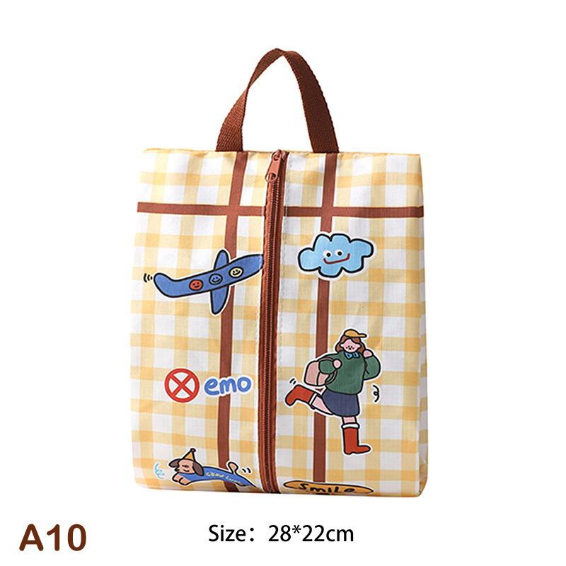 Cute Zippered Travel Storage Bag Large Capacity Waterproof For Clothes, Underwear, Suitcases Clothing Classification Storage Bag
