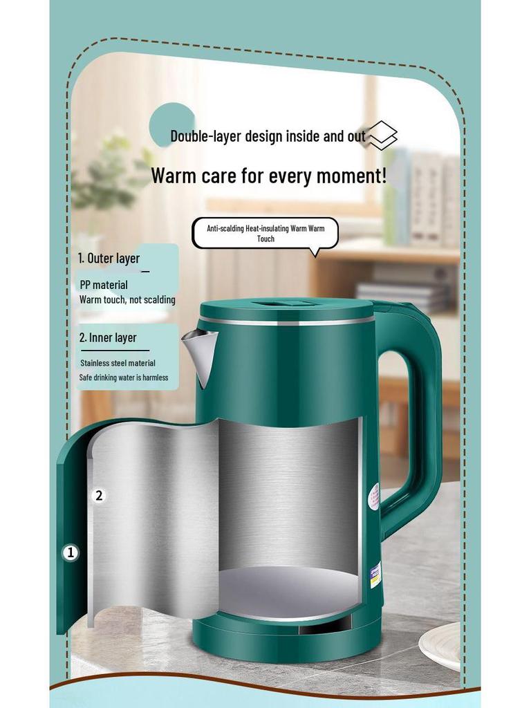 Large Capacity Smart Electric Kettle with Durable Anti-scald Design and Automatic Shut-Off