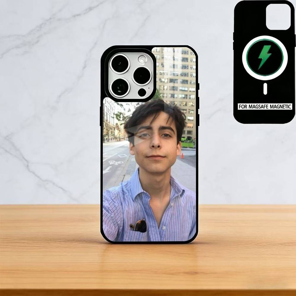 Aidan Gallagher Phone Case For iPhone17,16,15,14,13,12,11 Plus,Pro Magnetic For Magsafe Wireless Charging