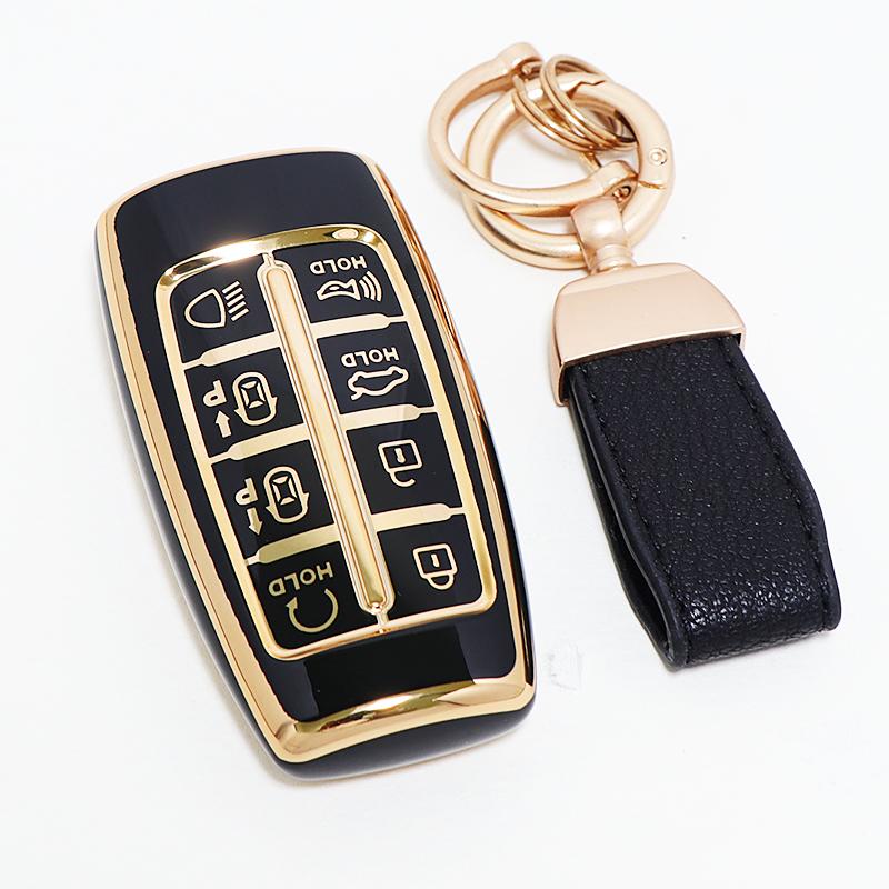 Auto Keyless Soft Tpu Car Key Case For Hyundai Gv80 Gv90 G70 G80 G90 Gv70 For Genesis Shell Fob Cover Keychain Accessories