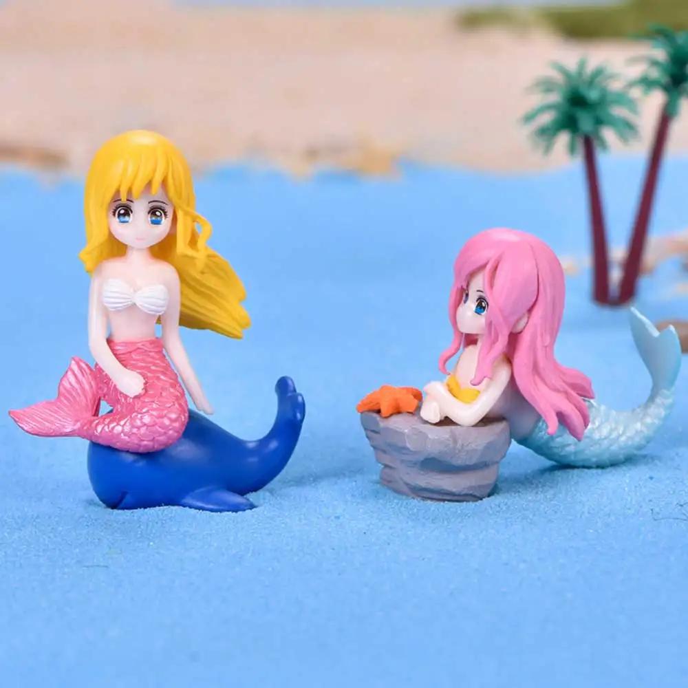Shell Mermaid Micro Landscape Shell Mermaid Micro Landscape Diy Bonsai Fish Tank Small Ornaments Pvc Aquascape Home Garden Decor