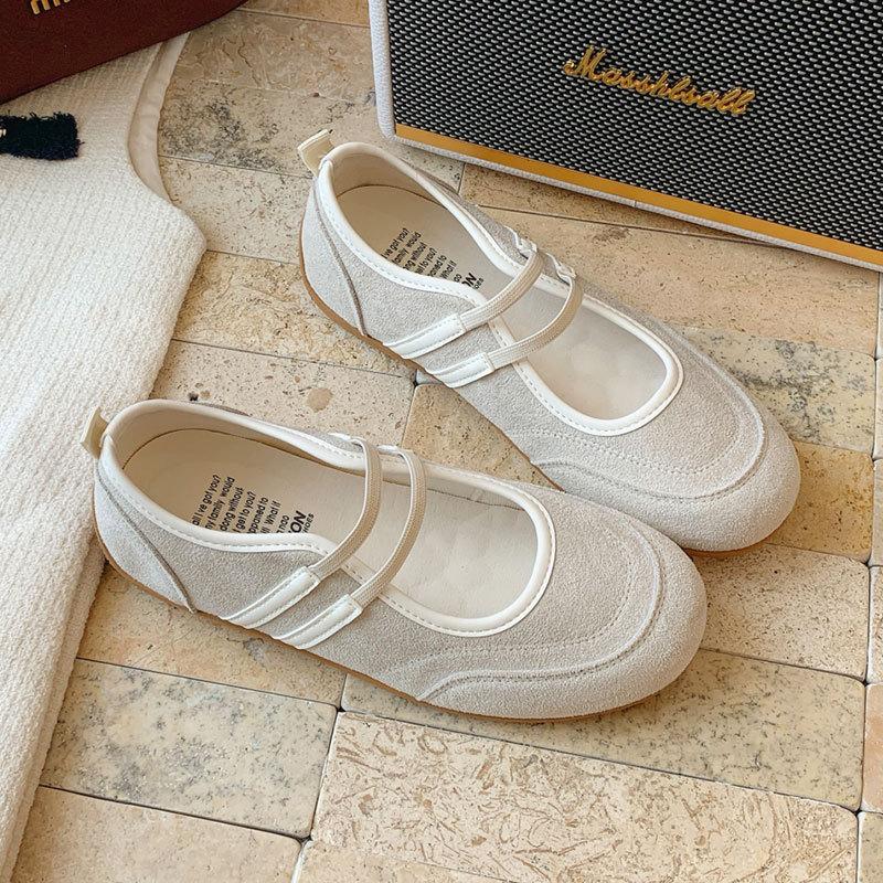 Flat-bottomed Silver Ballet Mary Jane Single Shoes Women's Shoes Spring and Summer New Soft-soled Casual Shoes
