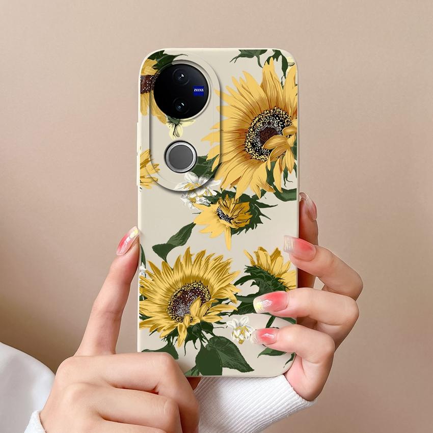 

Для Vivo V50 Y70 Y31 IQOO Z10X Y53S Y16 Y55 Y51 Чехол для телефона Красивый узор кактуса Жидкий силикон Защита от царапин экрана Для Vivo Чехол Vivo IQOO Z10X