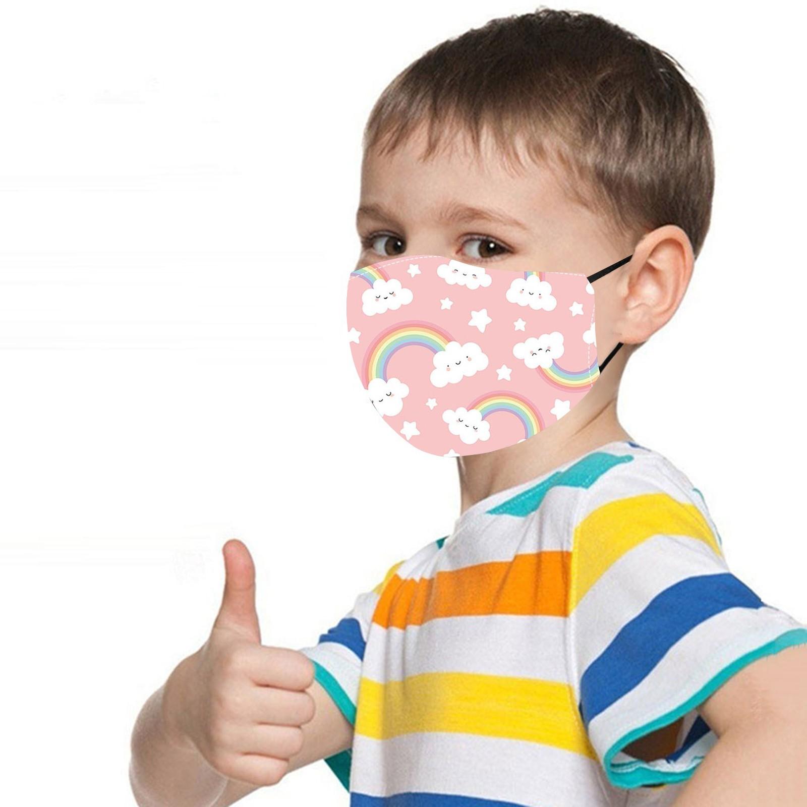 

Children s Kids Adjustable Washable Reuse Face Mask Printed Cute Facial Mask