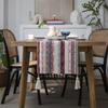 Table Flag Printing Retro Printing Fringed Single-Layer Flag Dinner Flag Strip